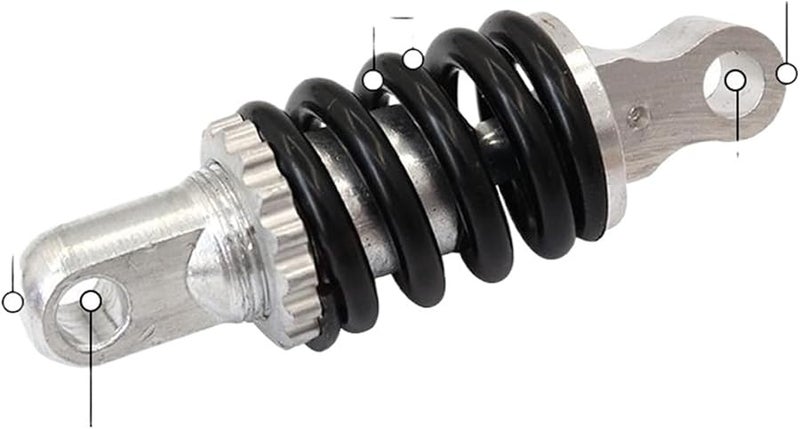 ممتص الصدمات الخلفي للدراجة الهوائية مع نابض، واقي معدني، قطعة دراجة هوائية، 100 مم × 6 مم - Image 2