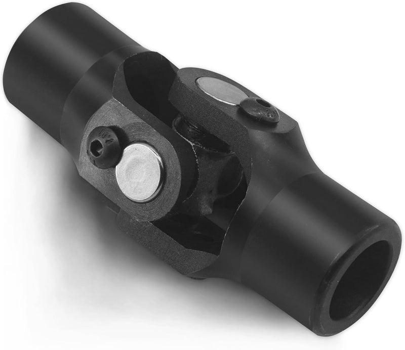 RABROPAR Single Steering Shaft Universal U Joint Coupling 3/4" Round x 3/4" Smooth Round Black - Image 1