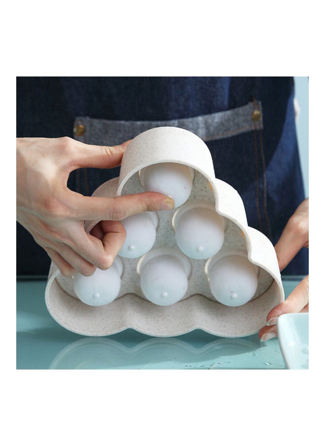 Generic - 6 Grids Ice Cream Mold Wheat Straw Diy Fruit Ice Cube Maker Mould Kitchen Accessories beige 18*18*18cm - Image 1