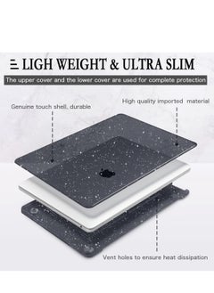Generic حافظة صلبة 3 في 1 متوافقة مع جهاز MacBook Air مقاس 15 بوصة إصدار 2024 شريحة A3114 M3 وشريحة إصدار 2023 A2941 M2، حافظة صلبة بلاستيكية لامعة لامعة + غطاء لوحة مفاتيح + واقي شاشة  - Image 2
