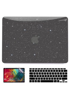 Generic حافظة صلبة 3 في 1 متوافقة مع جهاز MacBook Air مقاس 15 بوصة إصدار 2024 شريحة A3114 M3 وشريحة إصدار 2023 A2941 M2، حافظة صلبة بلاستيكية لامعة لامعة + غطاء لوحة مفاتيح + واقي شاشة  - Image 1