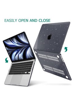 Generic حافظة صلبة 3 في 1 متوافقة مع جهاز MacBook Air مقاس 15 بوصة إصدار 2024 شريحة A3114 M3 وشريحة إصدار 2023 A2941 M2، حافظة صلبة بلاستيكية لامعة لامعة + غطاء لوحة مفاتيح + واقي شاشة  - Image 5