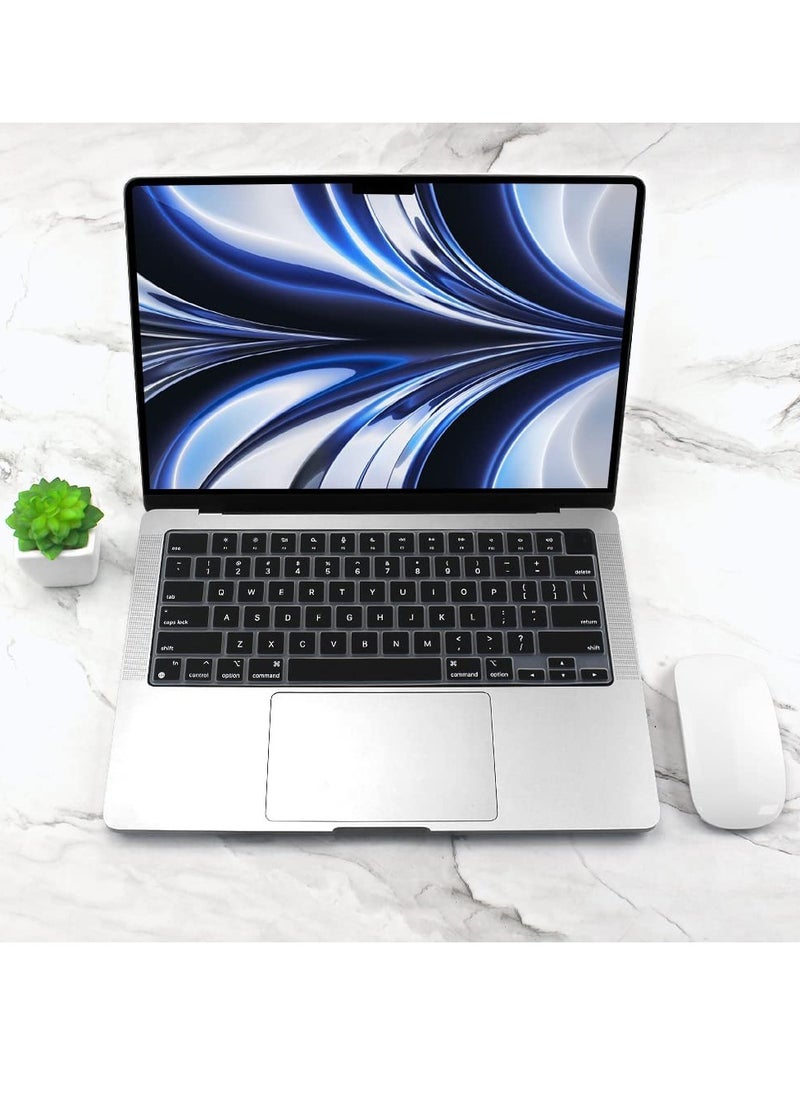 Generic - حافظة صلبة 3 في 1 متوافقة مع جهاز MacBook Air مقاس 15 بوصة إصدار 2024 شريحة A3114 M3 وشريحة إصدار 2023 A2941 M2، حافظة صلبة بلاستيكية لامعة لامعة + غطاء لوحة مفاتيح + واقي شاشة - Image 1