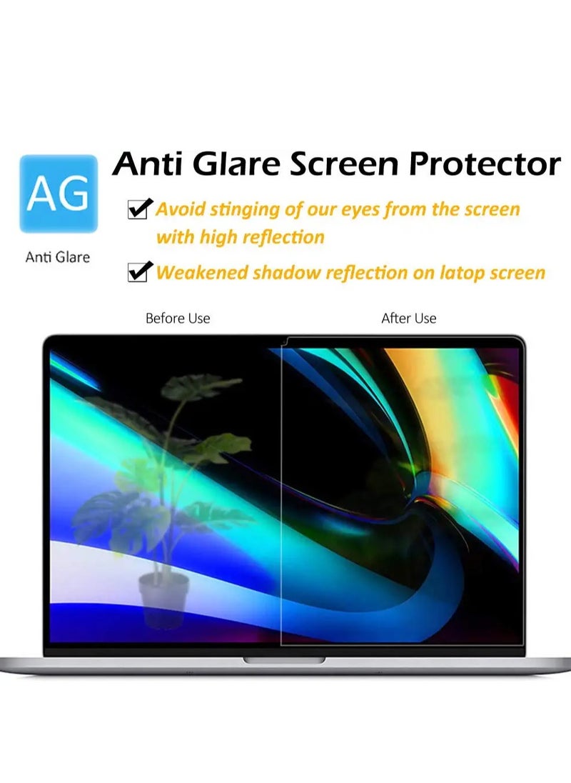 Generic - حافظة صلبة 3 في 1 متوافقة مع جهاز MacBook Air مقاس 15 بوصة إصدار 2024 شريحة A3114 M3 وشريحة إصدار 2023 A2941 M2، حافظة صلبة بلاستيكية لامعة لامعة + غطاء لوحة مفاتيح + واقي شاشة - Image 1
