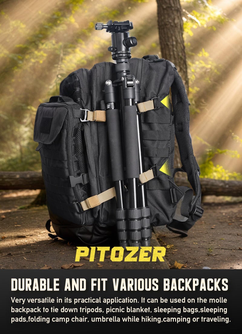 Pitozer Molle Backpack Straps Tactical Rush Tier System Molle Attachment for Tactical Military Backpack Plate Carrier Gear Accessories Compression Fastening Strap Pack Attachment Strap with Buckle - Image 5