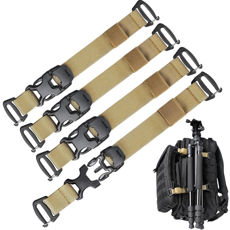 Pitozer Molle Backpack Straps Tactical Rush Tier System Molle Attachment for Tactical Military Backpack Plate Carrier Gear Accessories Compression Fastening Strap Pack Attachment Strap with Buckle - Image 1