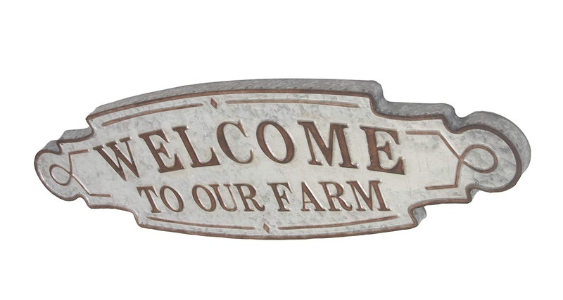 Deco 79 59451 Metal Wall Sign, 11" x 36", Brown/Gray - Image 2