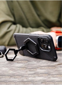 Urban Armor Gear UAG MagSafe Ring Grip Stand Magnetic Phone Holder Grip with 360 Degree Rotation Adjustable Kickstand for iPhone 15 / 14/13/12 series and MagSafe Compatible Case - Mallard | Bright Blue  - Image 3