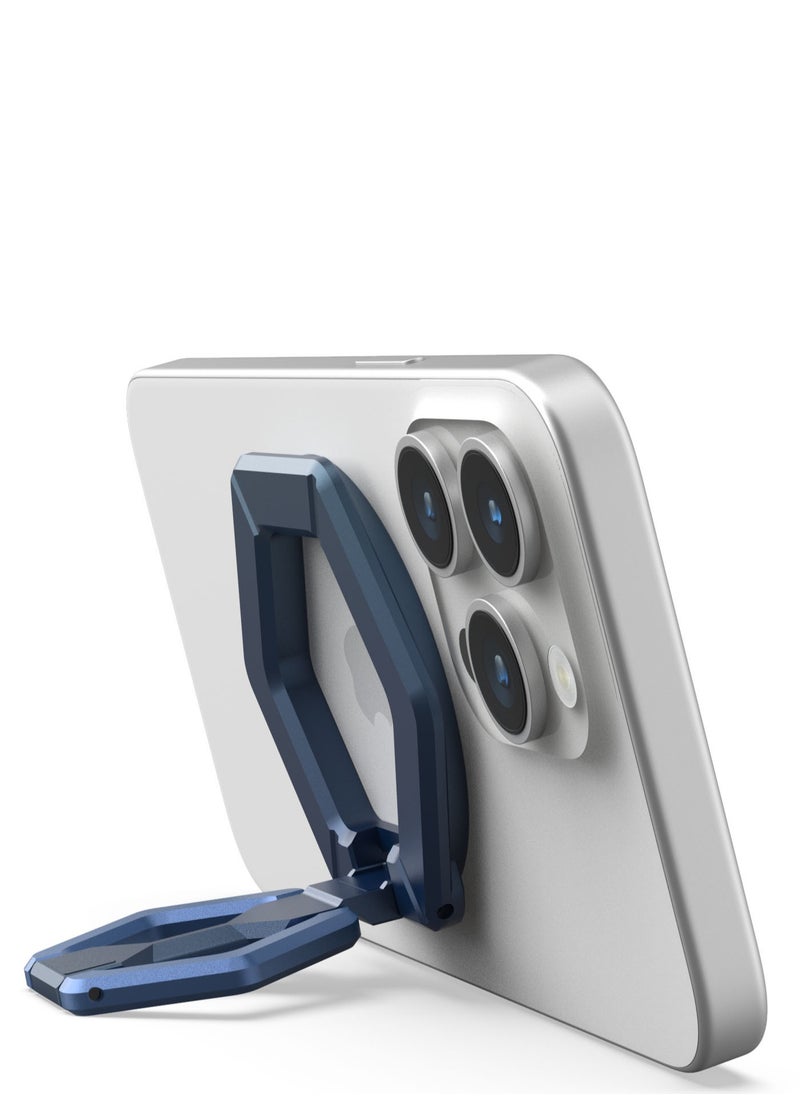 Urban Armor Gear - UAG MagSafe Ring Grip Stand Magnetic Phone Holder Grip with 360 Degree Rotation Adjustable Kickstand for iPhone 15 / 14/13/12 series and MagSafe Compatible Case - Mallard | Bright Blue - Image 1