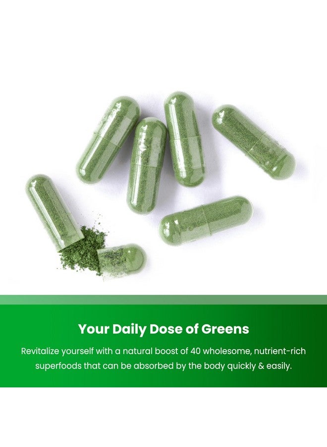NutraChamps NutraChamps Organic Super Greens Capsules - Alfalfa, Spirulina, Chlorella & More - Antioxidant, Digestive Enzyme & Probiotic Blends - 150 Green Superfood Capsules - Image 4