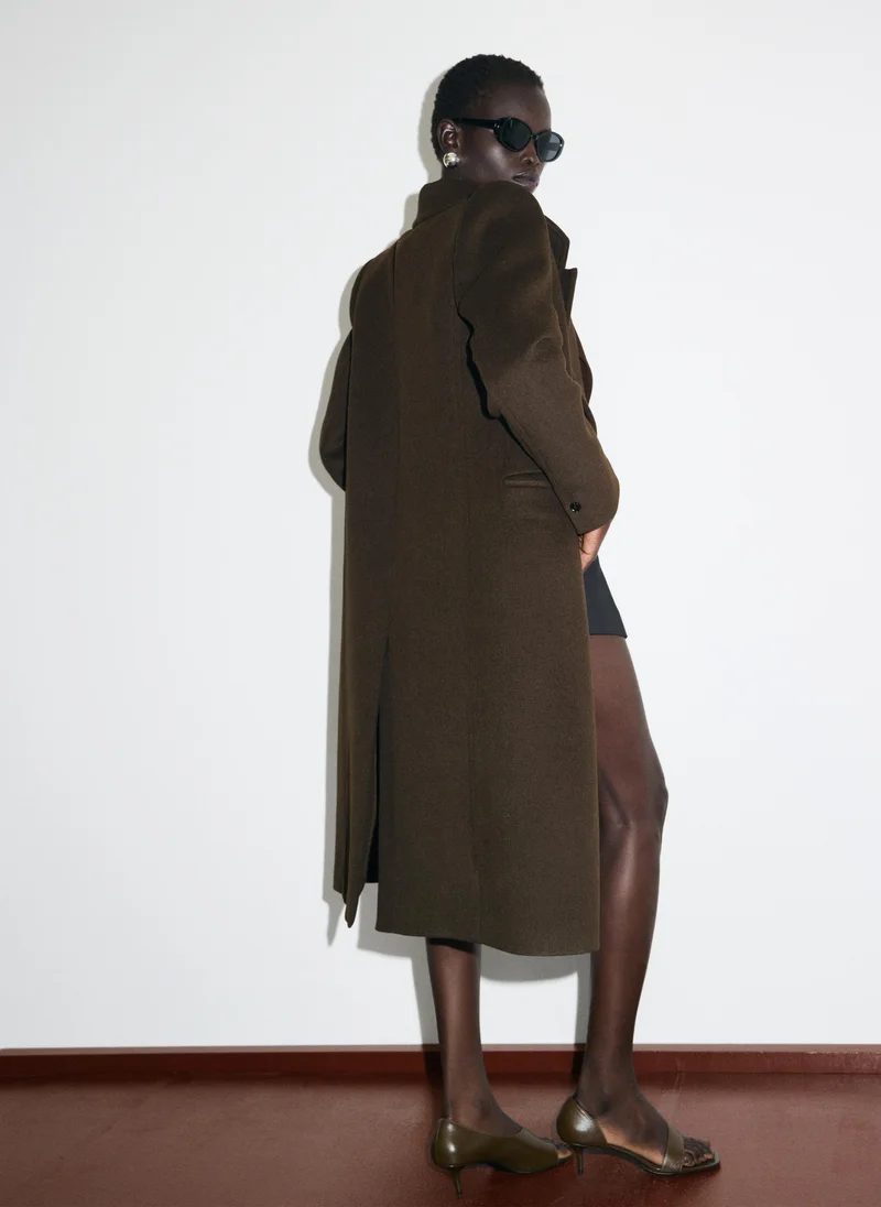 MANGO Double-breasted wool coat