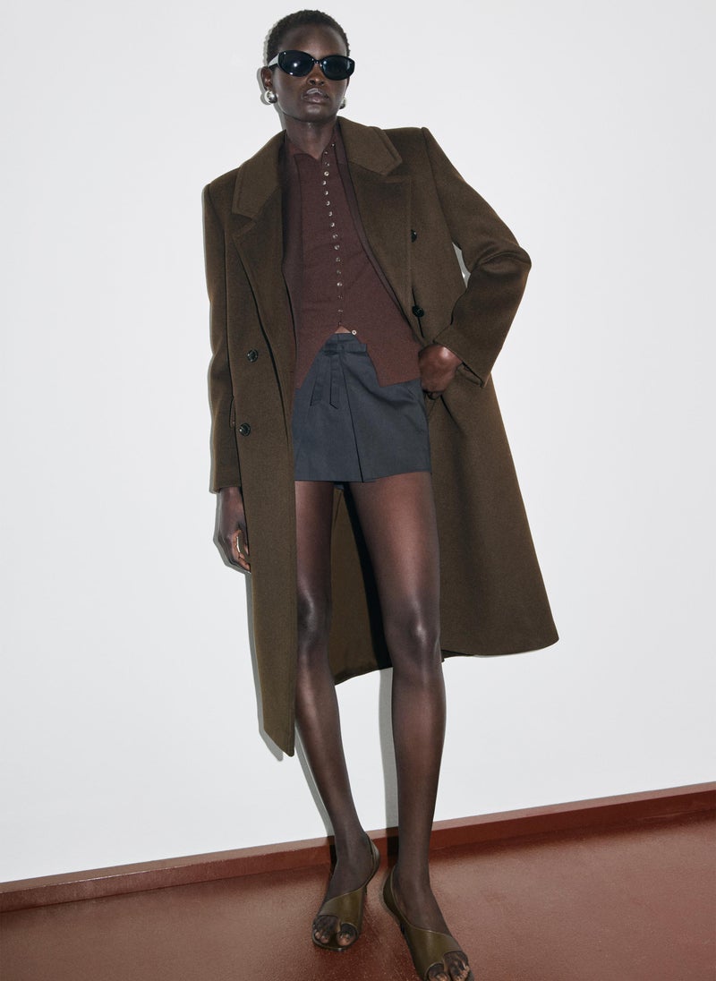 MANGO Double-breasted wool coat - Image 1