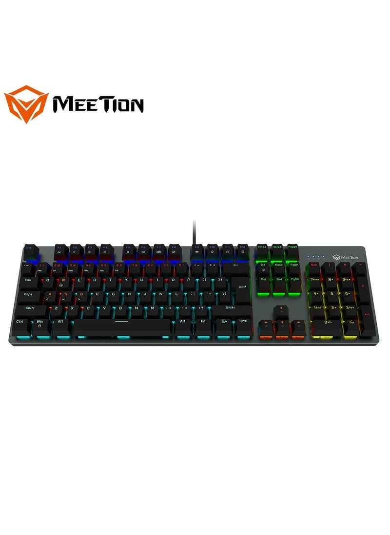 Meetion MEETION MK007 PRO Mechanical Gaming Keyboard – Ergonomic Design with OUTEMU Blue Switches, Crisp Tactile Feedback, Full-Key Anti-Ghosting, LED Backlit Keys, Durable Build for Long Gaming Sessions, Plug & Play Compatibility – Black  - Image 5