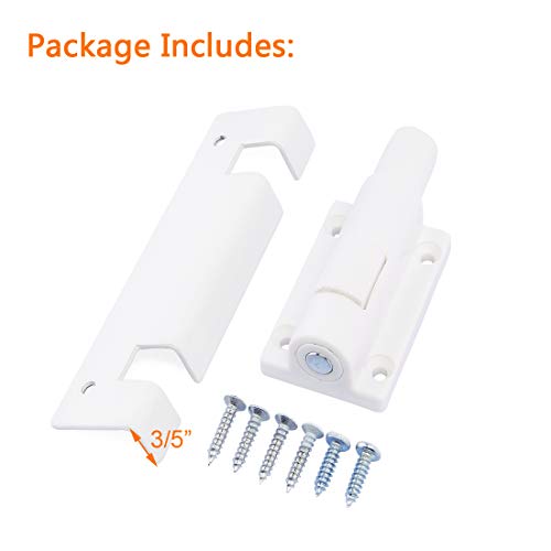 HauSun Patio Sliding Door Security Foot Lock Kick Lock, Fits on Top Rail-Childproof patio Door guardian-or Bottom Rail-Foot Operated-Keep Your Family Safe and Secure(1 Pack,White) - Image 5
