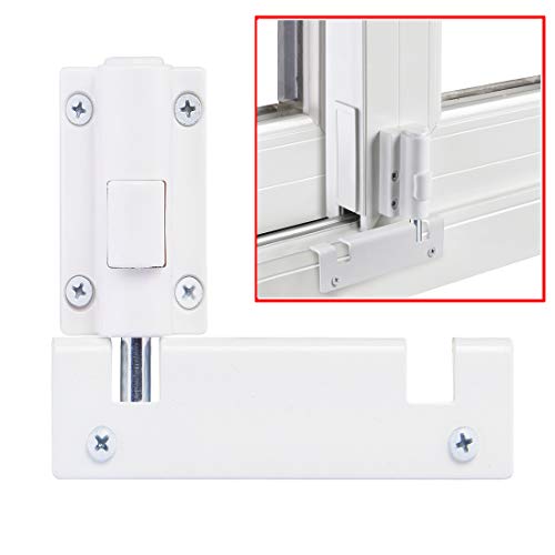 HauSun Patio Sliding Door Security Foot Lock Kick Lock, Fits on Top Rail-Childproof patio Door guardian-or Bottom Rail-Foot Operated-Keep Your Family Safe and Secure(1 Pack,White) - Image 1