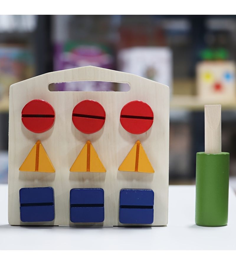 Jim Screwdriver Wooden Nut Combination Puzzle For Children Hands On Shape Matching Toy - Image 2