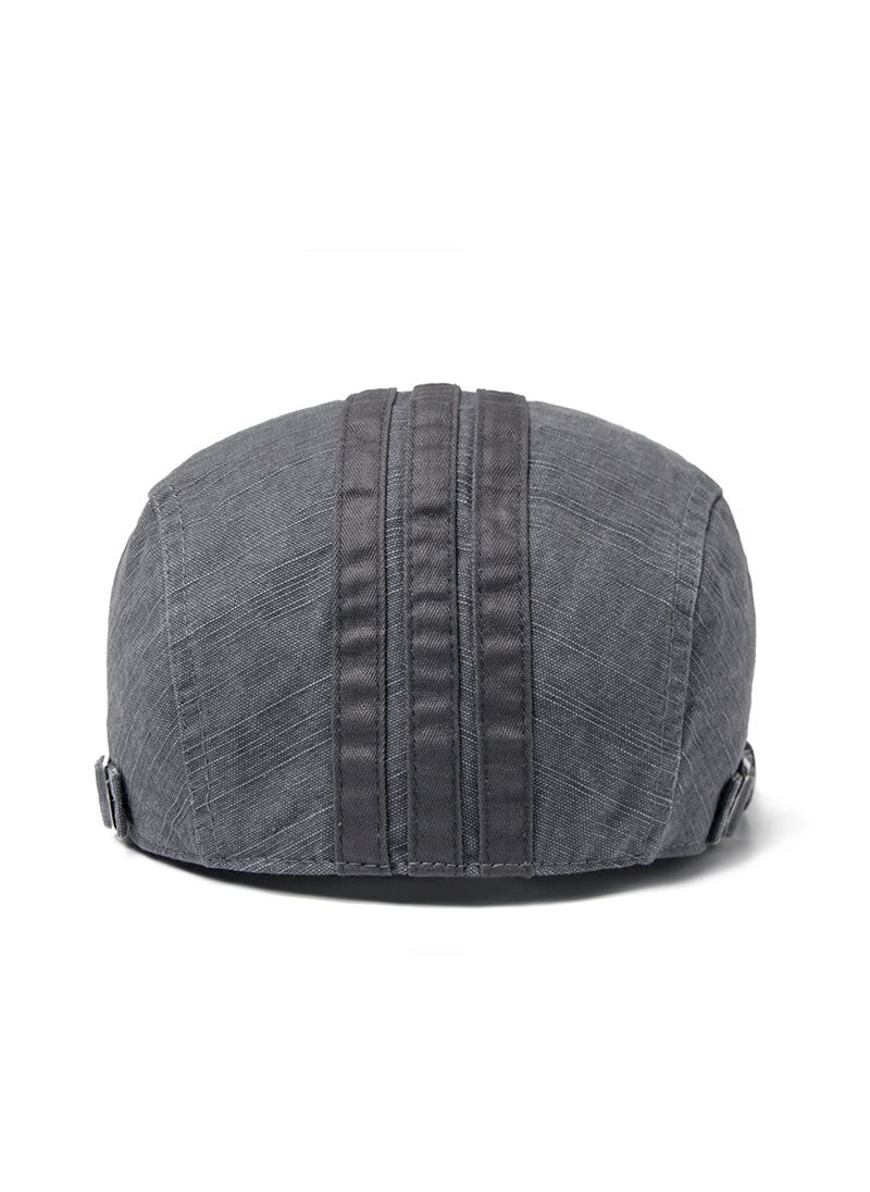 Generic - Mens Cotton Beret Letter Design Breathable Duckbill Cap Khaki - Image 1