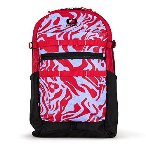 OGIO Alpha Backpack 20 Liter Red Melting Geos - Image 3