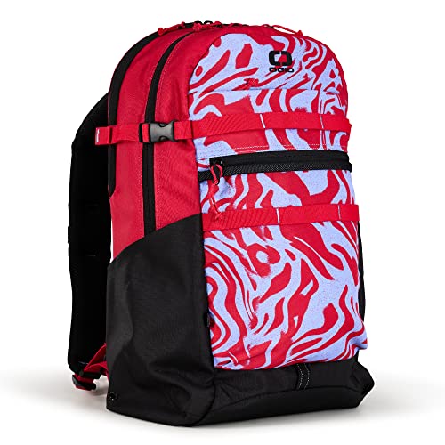 OGIO Alpha Backpack 20 Liter Red Melting Geos - Image 1