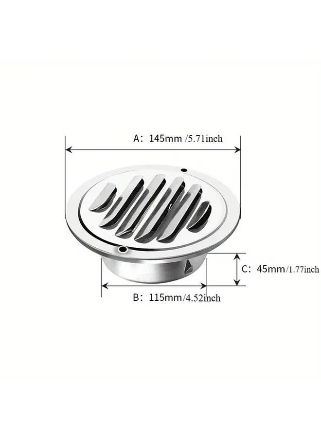 5.71 Inch Stainless Steel Wall Mounted Ventilation Grille Insect Proof Outdoor Drain Cover - Image 4