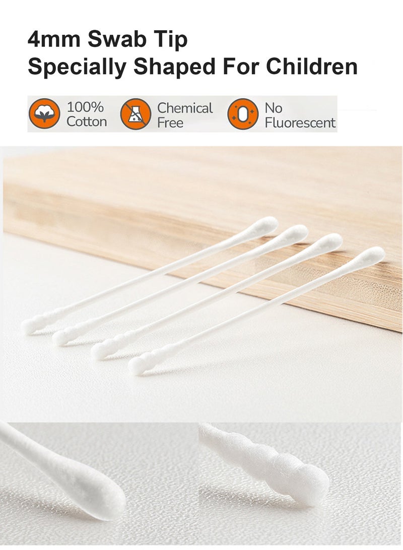 Cotton Swabs Disposable Paper Sticks Cotton Buds for Baby Ear Nose Clean 400 Count (Spiral and Scoop) Ear Swabs for Baby Adult Earpick - Image 5