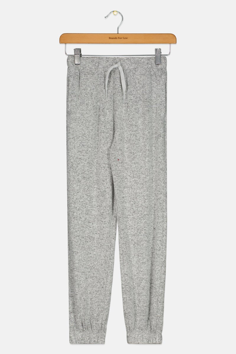 GAP Kids Girl Heather Joggers Pants, Light Grey - Image 1