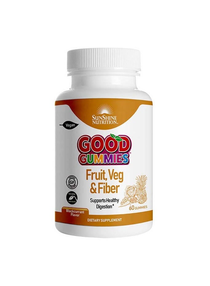 سنشاين نيوترشن Sunshine Nutrition Good Gummies Fruit, Veg & Fiber Gummies 60s