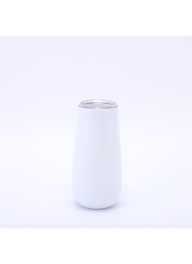 60z Eggshell Cup Double-Wall Stainless Wine Tumbler Painted white