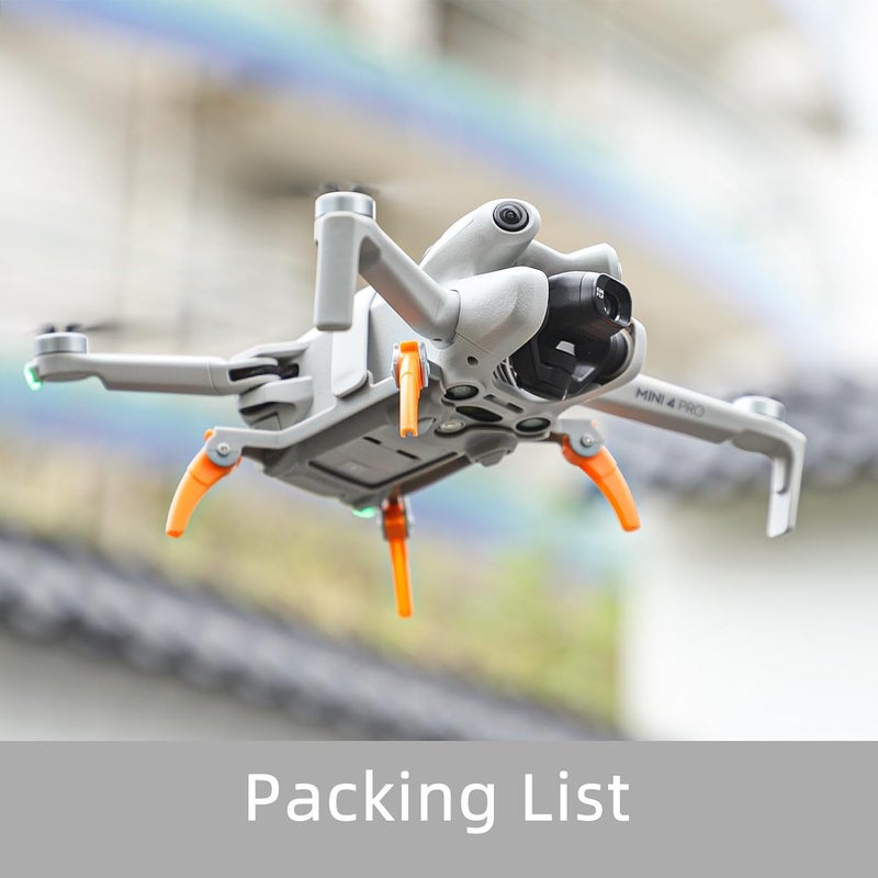 Xmipbs Extended Landing Gear for DJI Mini 4 Pro Foldable Landing Spider Leg Compatible with Mavic Mini 4 Pro Accessories Orange - Image 3