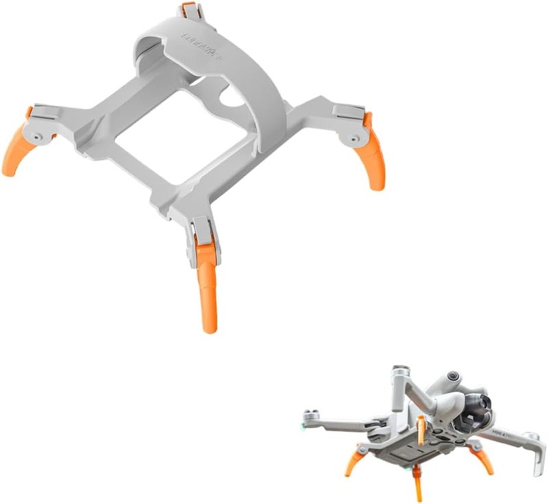 Xmipbs Extended Landing Gear for DJI Mini 4 Pro Foldable Landing Spider Leg Compatible with Mavic Mini 4 Pro Accessories Orange - Image 1