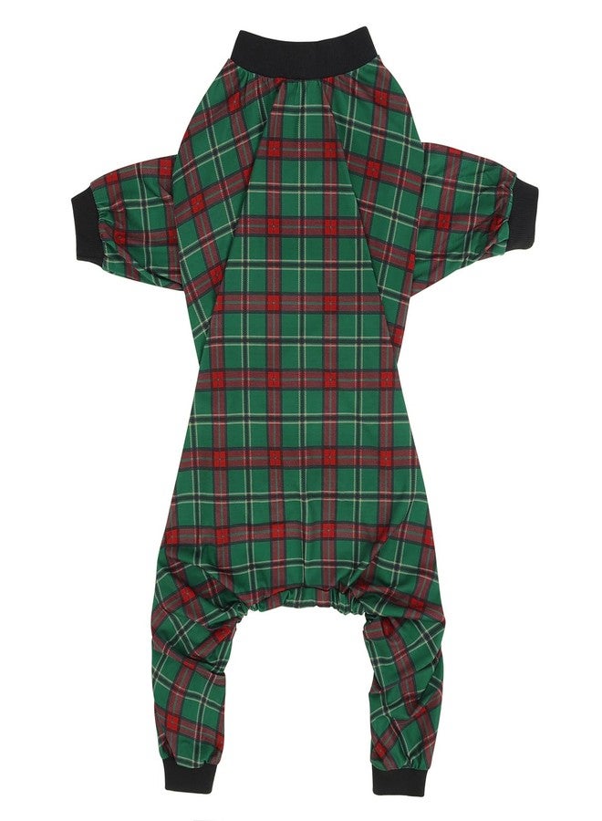HDE Dog Pajamas One Piece Jammies Jumpsuit Pet Clothes Outfit Stretchy Lightweight Comfy Shirt Pjs for M-3XL Dogs Holiday Plaid - 2XL - Image 4