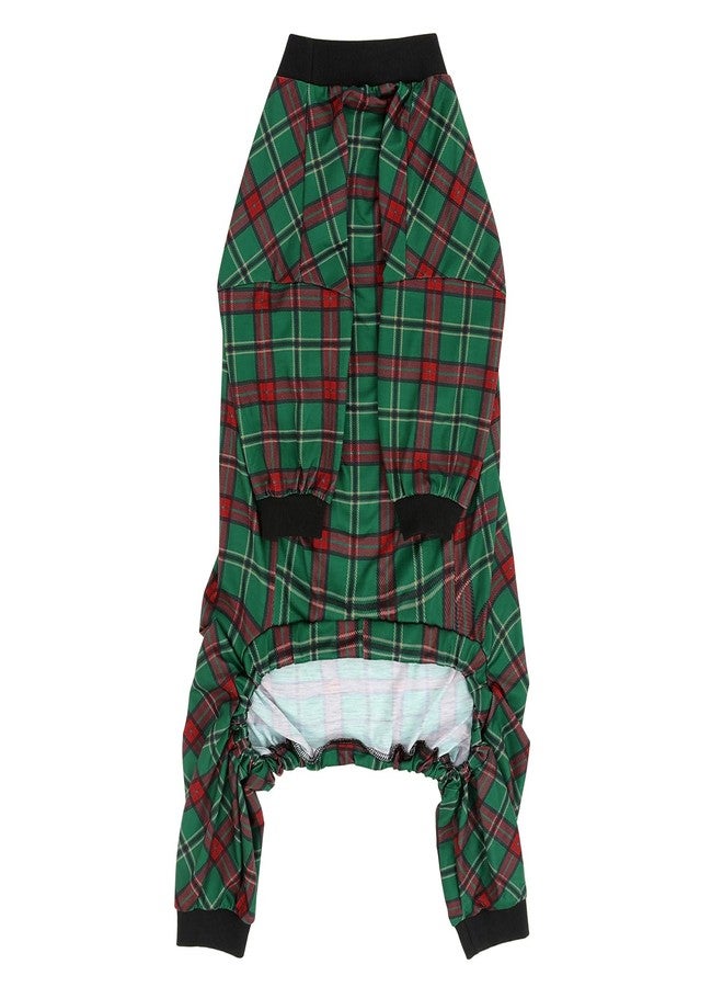 HDE Dog Pajamas One Piece Jammies Jumpsuit Pet Clothes Outfit Stretchy Lightweight Comfy Shirt Pjs for M-3XL Dogs Holiday Plaid - 2XL - Image 5