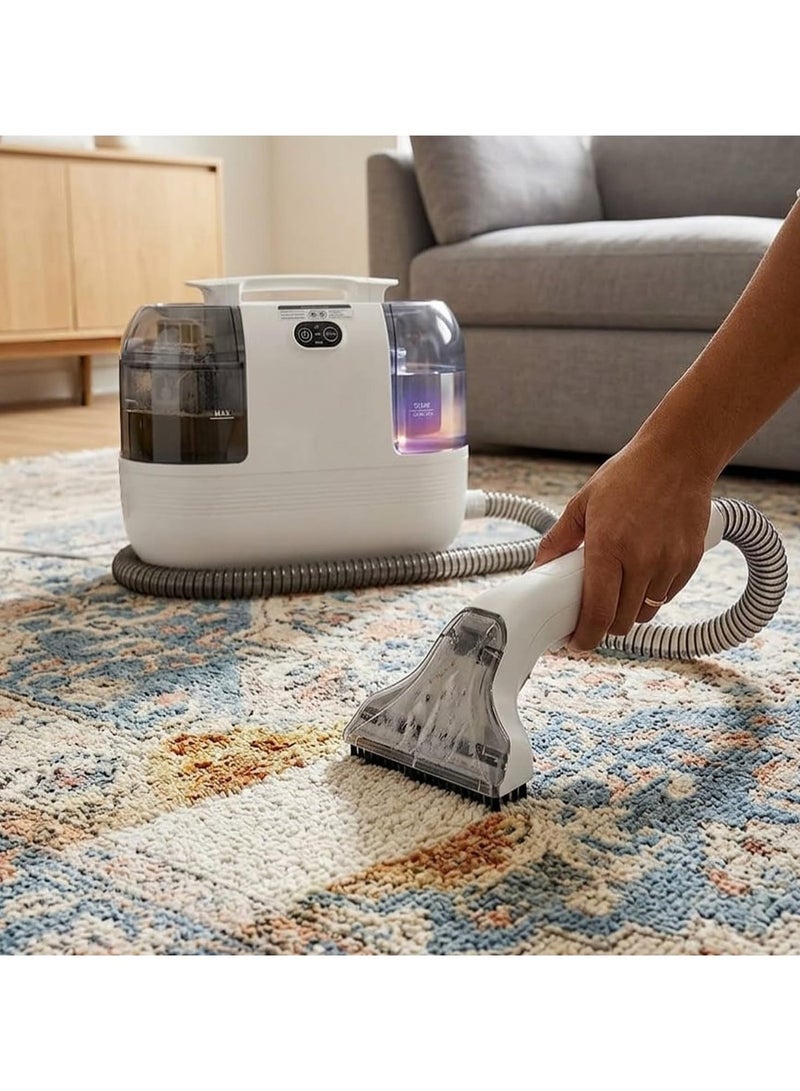 PRIMO PLUS Portable Multipurpose Carpet Cleaner Machine, 15s Fast Heating Spot Cleaner for Upholstery, 4 Detachable Brush Heads for Pets, Couch, Car Seats, Self-Cleaning - Image 2