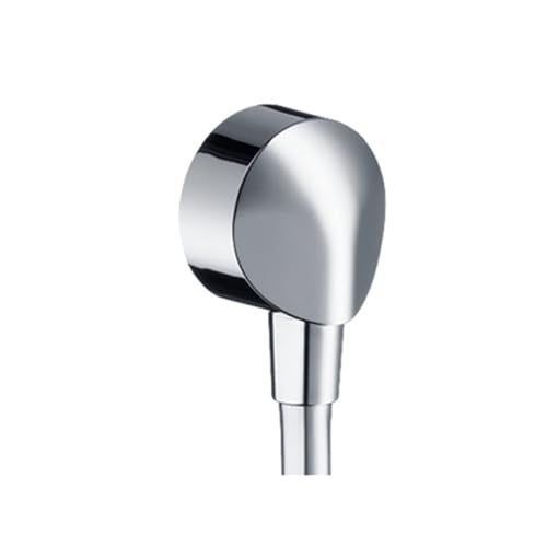 hansengroyi Shower Wall Supply Elbow for Hansgrohe 27458003 Wall Mount Shower Hose Connector 12 Water Outlet for Hansgrohe Techniflex Hand Shower Hose Chrome - Image 1