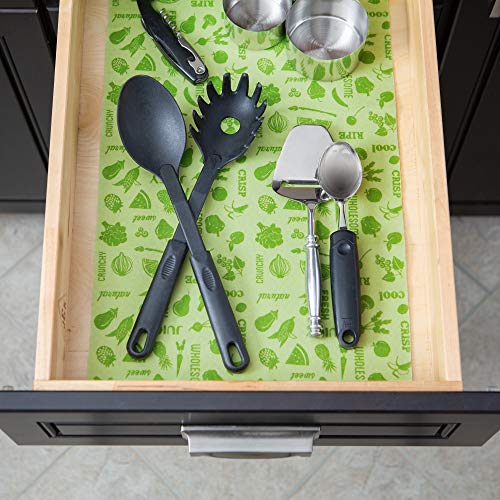 DII مجموعة بطانات الثلاجة من DII غير لاصقة، قابلة للتقطيع، 12x24، خضروات خضراء، 6 قطع - Image 5