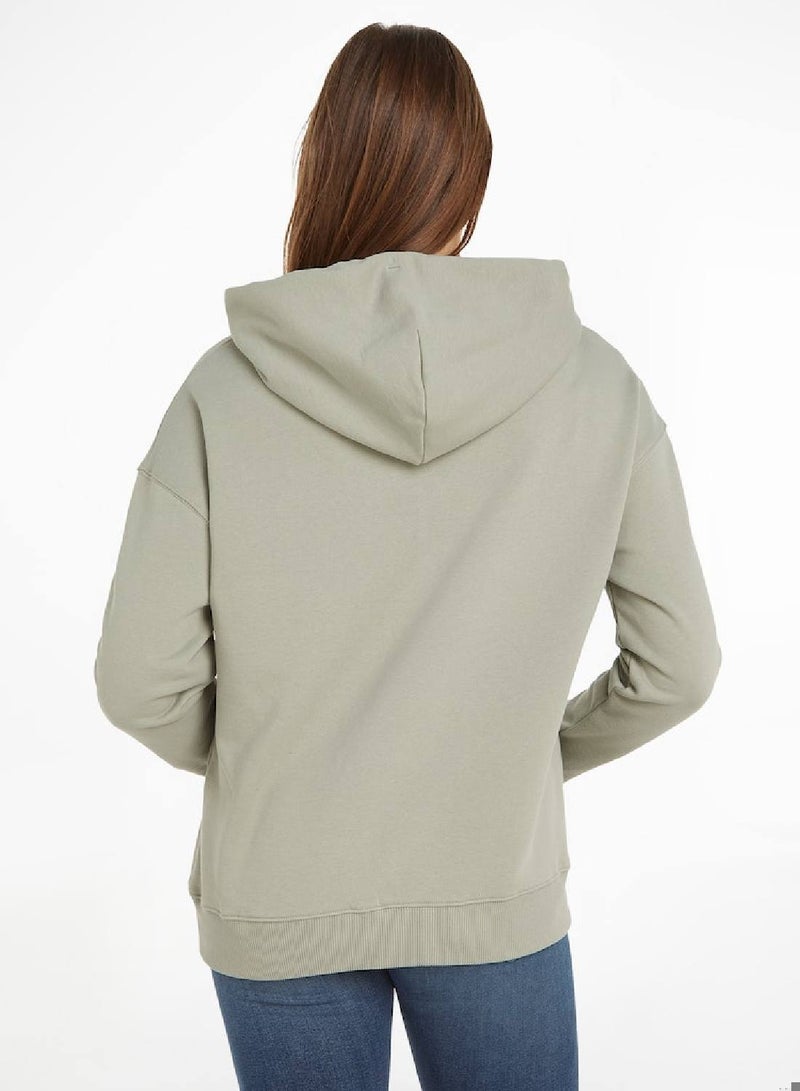 TOMMY JEANS Drawstring Boxy Zip-Thru Hoodie Sweatshirt - Image 3