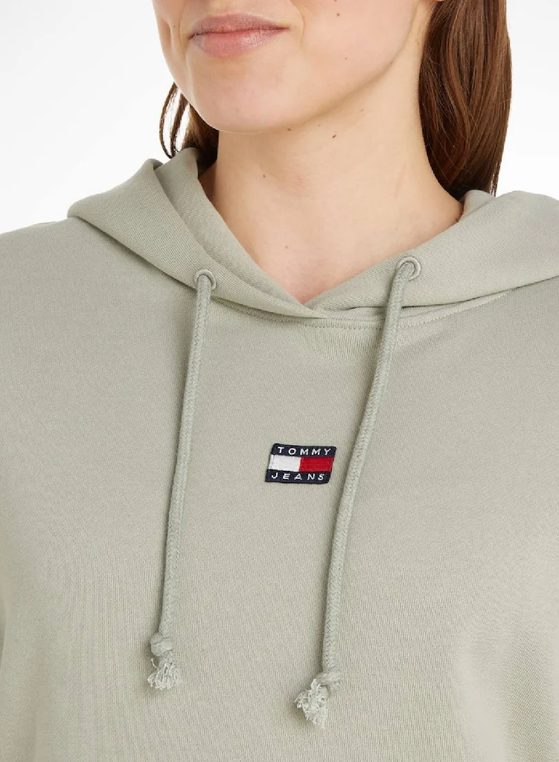 TOMMY JEANS Drawstring Boxy Zip-Thru Hoodie Sweatshirt