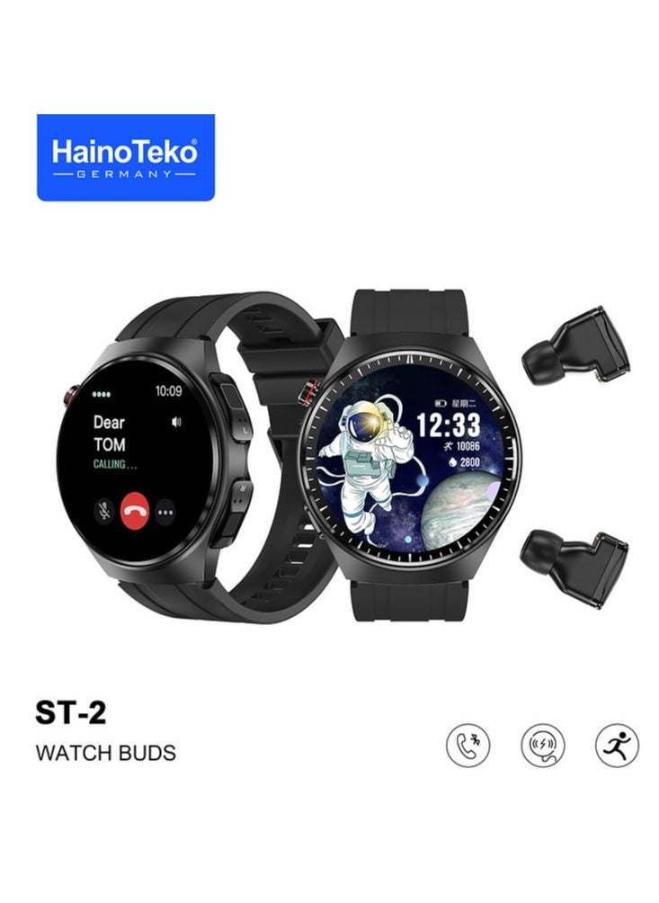 Smart Watch ST-2 Watch Buds With Built-in Bluetooth Earphones AMOLED Screen With Wireless Charging Black - pzsku/Z67BBC8C5EDDC0041883DZ/45/_/1726739501/ff9167b6-9160-4357-975b-46a63904df04