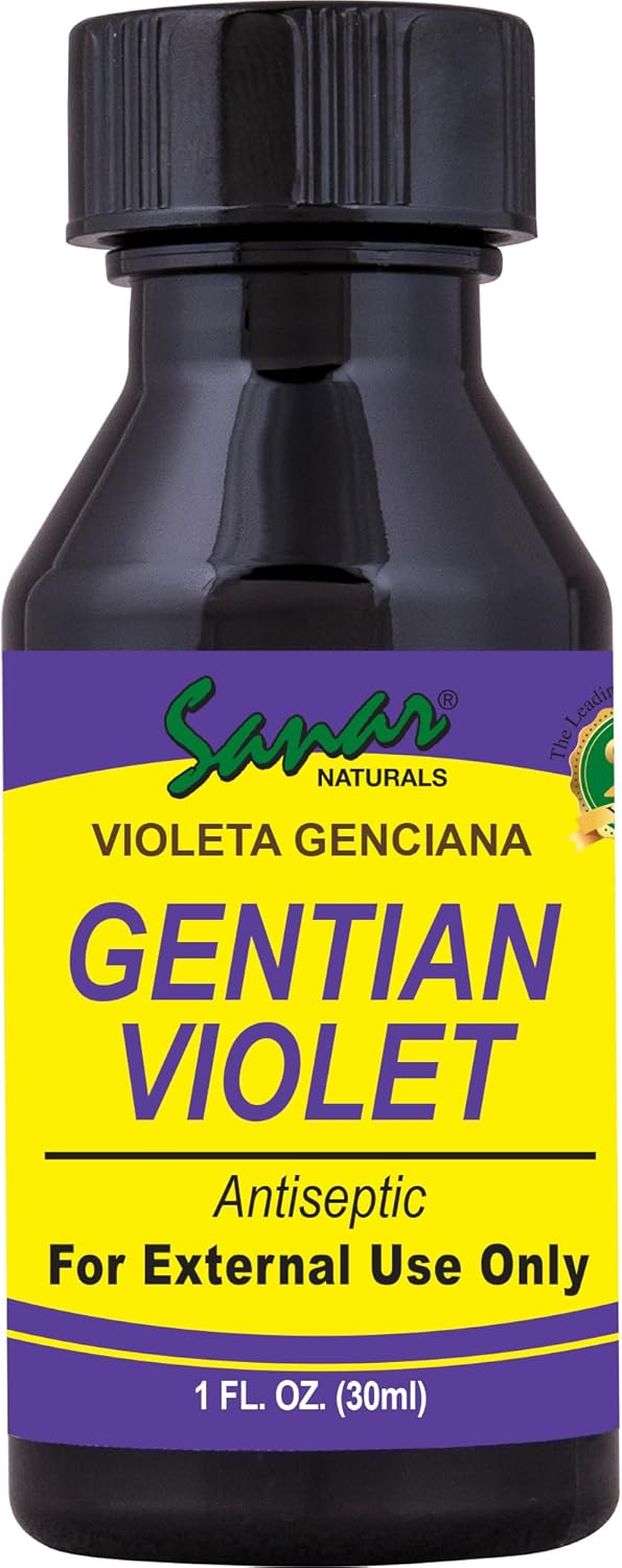 Sanar Naturals Sanar Naturals Gentian Violet, 1 fl oz - Violeta de Genciana - Tincture of Violet 1% First Aid Antiseptic