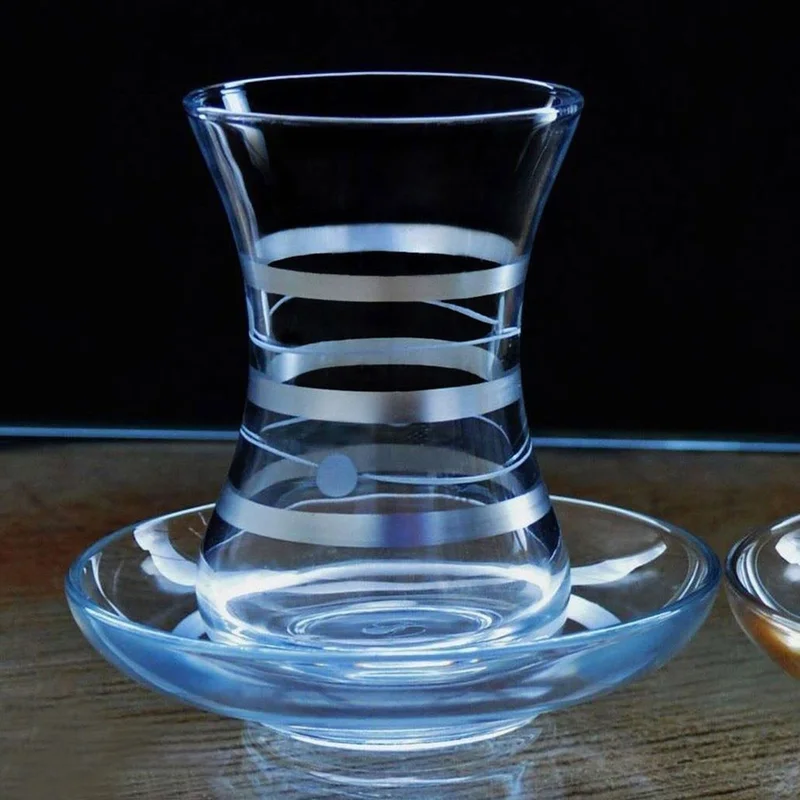 باشاباتشي Slim Waist Planet Platinum 12 Piece Tea Set for 6 People