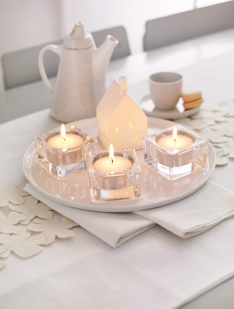 BOLSIUS 48 Unscented Tea Lights in Clear Cups - 8 Burn Hours - Premium European Quality - Consistent Smokeless Flame - 100% Cotton Wick - Dinner, Wedding, Party, Spa, Church, & Home DÃ©cor Tealights - Image 3