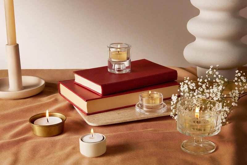 BOLSIUS 48 Unscented Tea Lights in Clear Cups - 8 Burn Hours - Premium European Quality - Consistent Smokeless Flame - 100% Cotton Wick - Dinner, Wedding, Party, Spa, Church, & Home DÃ©cor Tealights - Image 2