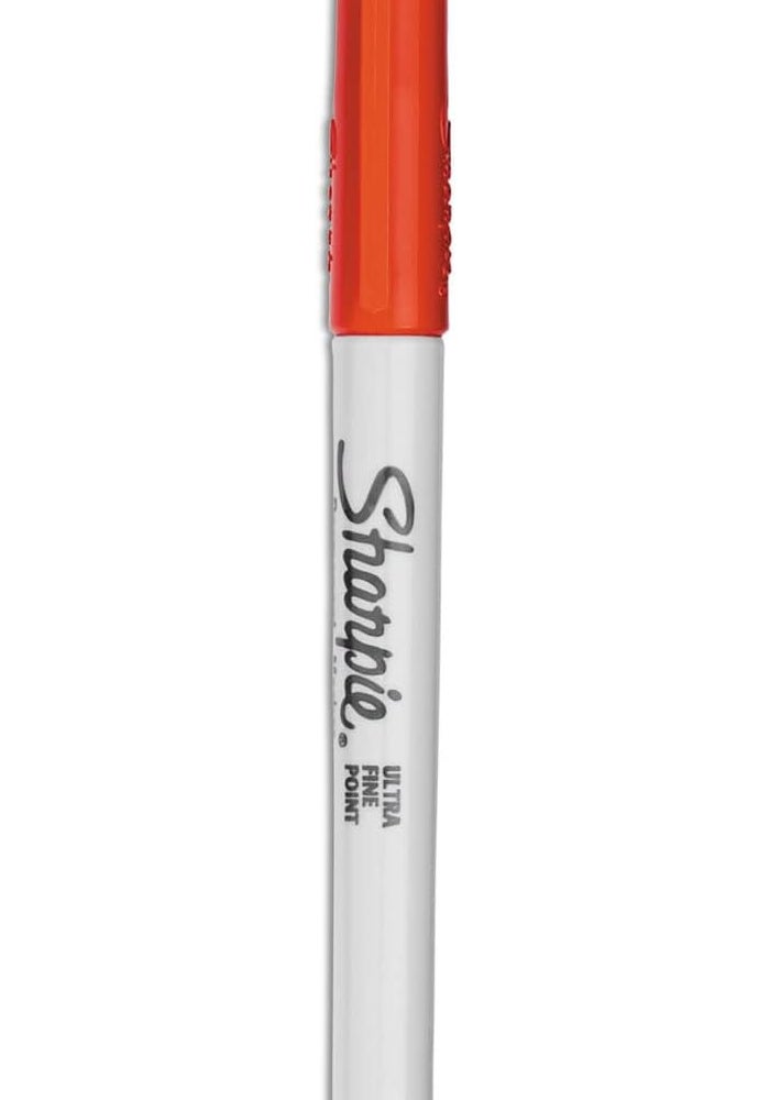 Sharpie Ultra Fine Point Permanent Markers, Red, Pack of 12 - Image 1