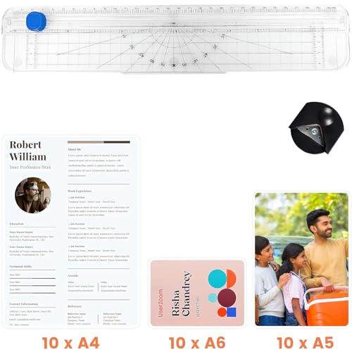 VidaTeco Laminator, Portable A4 Thermal Laminating Machine with Hot and Cold Settings, Quick Warm-up and No Bubbles with 30 Laminator Pouches, 1 Corner Rounder,1 Paper Cutter, for School/Home/Offices - Image 2