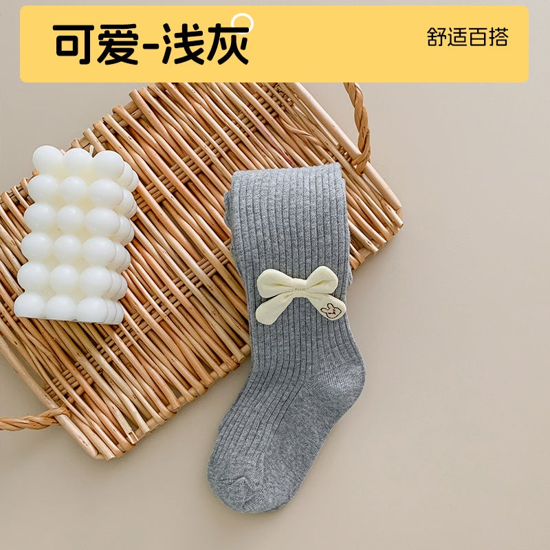 Girls Pantyhose Thin Children'S Leggings Baby Socks Baby White Cotton Socks Leggings - Image 1