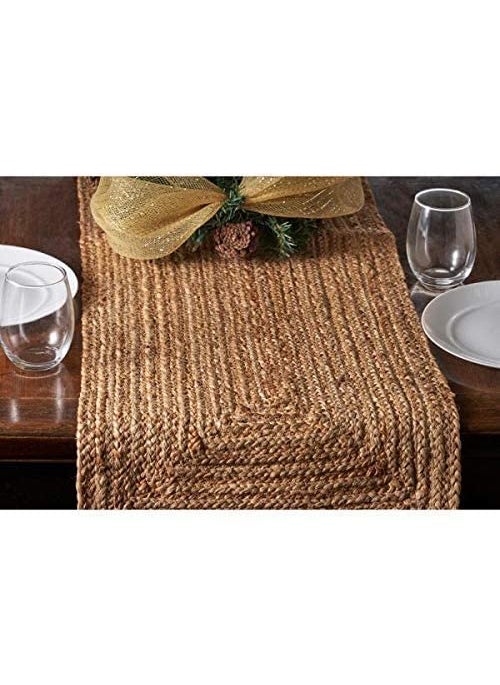 Legacy Legacy Jute Table Runner | Elegant Coffee, Dining & Center Table Decor | Perfect for Parties, Weddings, Family Dinners | Heat Resistant Dining Table Runner & Place Mats (14"X54" inch, Natural Jute)  - Image 2