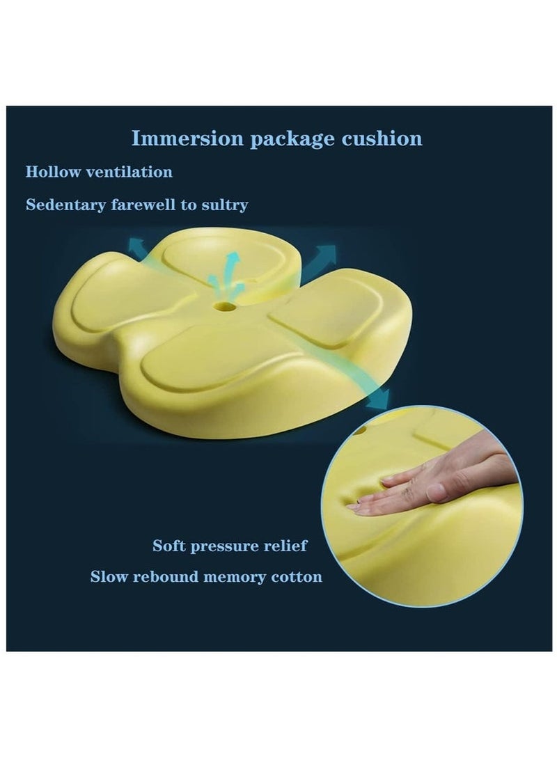 Seat Cushion, Non-Slip Chair Cushion with Memory Foam, Tailbone Cushions for Pressure Relief, Computer & Car Seat Cushion (Black) - Image 4