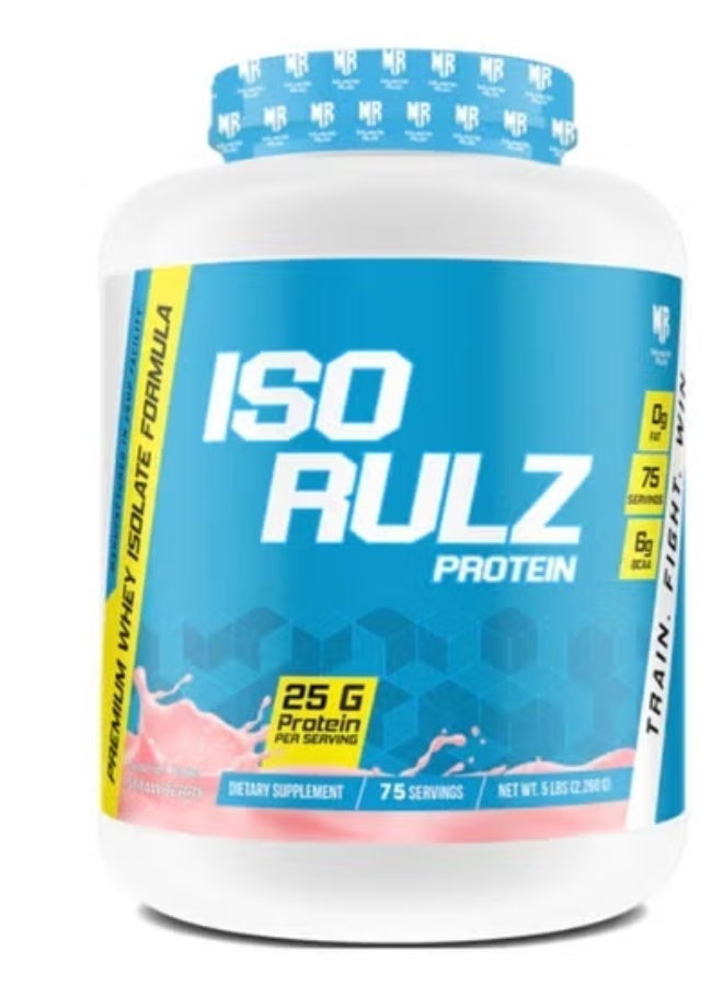 ماسل رولز مسحوق بروتين ماسل رولز ISO RULZ، 5 رطل/2.26 ك فراولة - Image 1