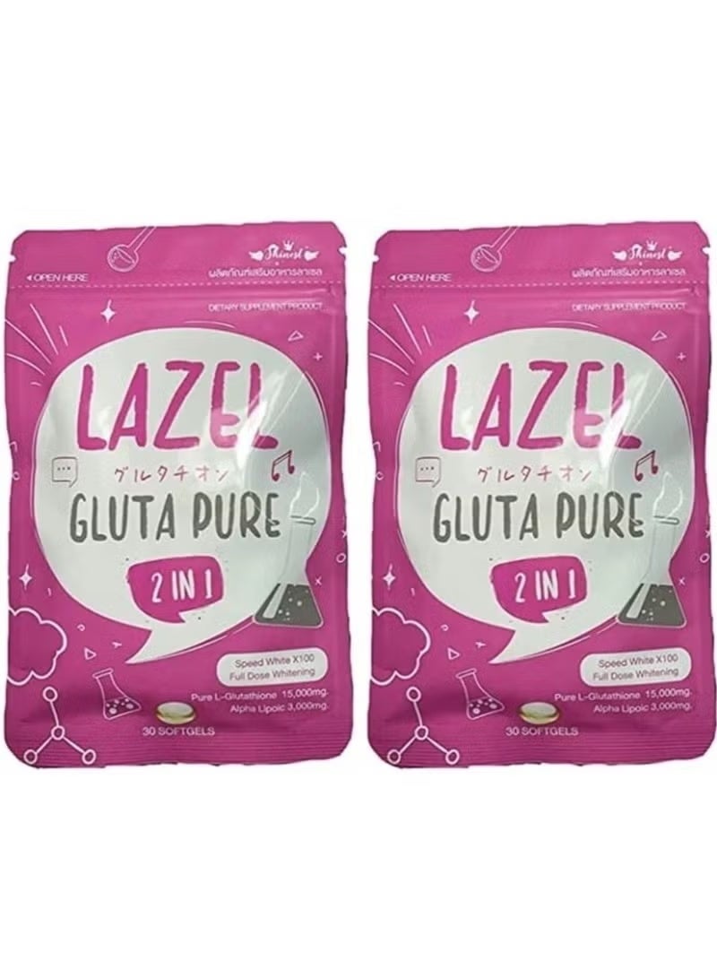ليزيل مجموعة لازل جلوتا بيور 30 ​​كبسولة هلامية مكونة من 2 قطع