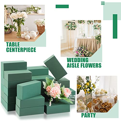 Marsui 30Pcs Floral Foam Blocks Dry and Wet Florist Foam Brick Flower Arrangements Supplies for Fresh and Artificial Flowers Craft Plant Filler Decoration, Green(3.2 x 5.5 x 1.8 Inch) - Image 5